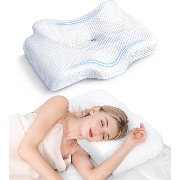 Osteo Contour Cervical Memory Foam Pillow Queen Size Stomach / Back Or Side - Picture 1 of 11
